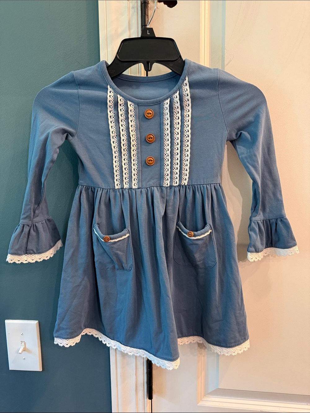 Serendipity Blue Ruffle Detail Dress